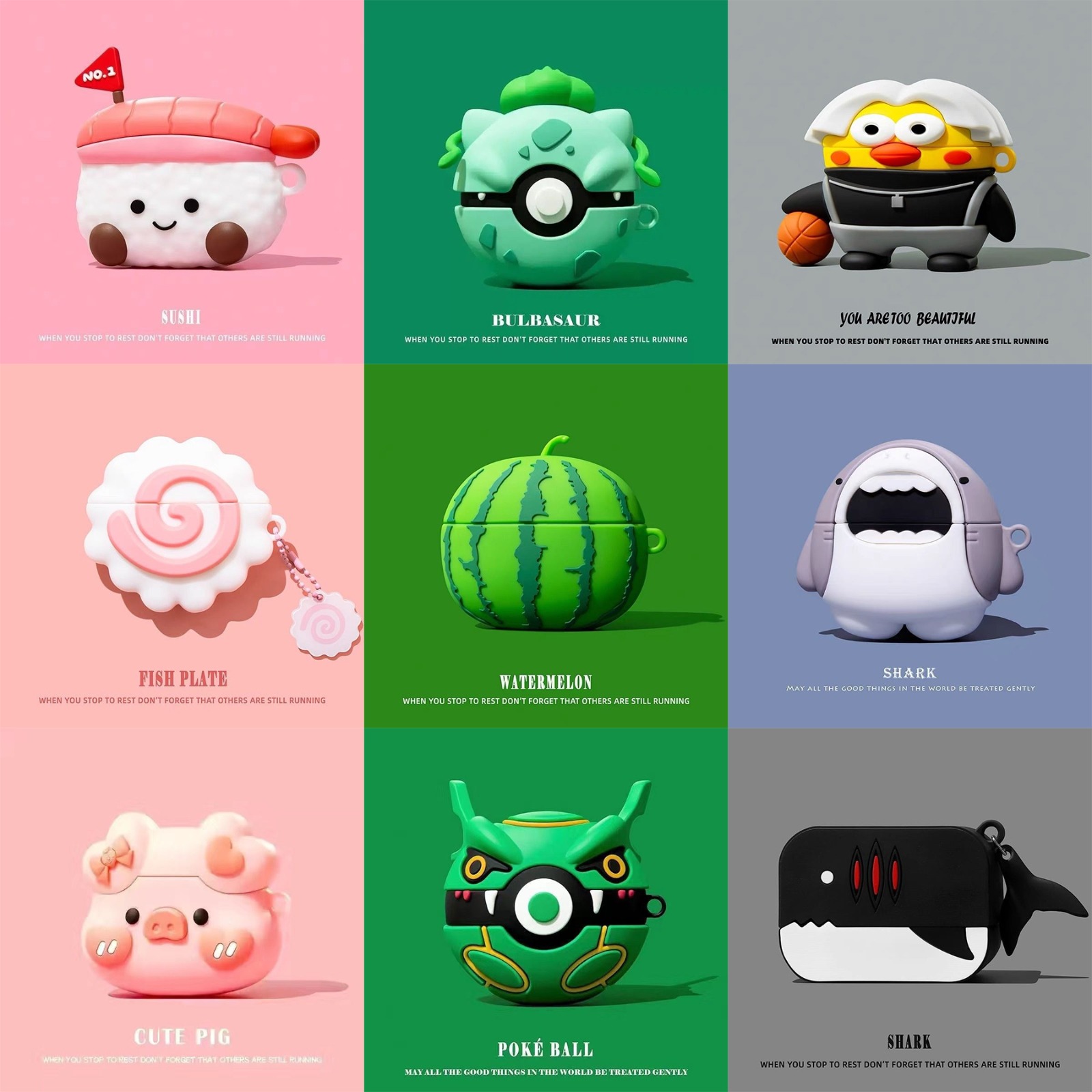 Earbuds Charging Case - Housse en silicone de dessin animé