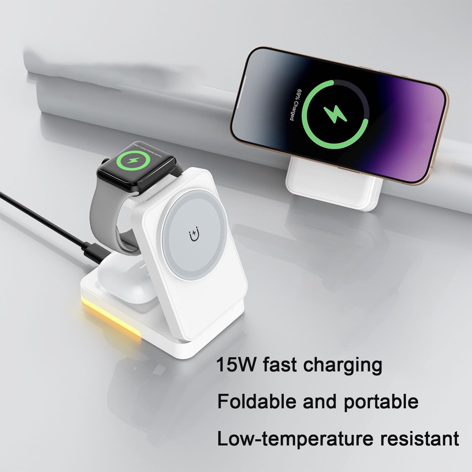 Chargeur sans fil pliable 3-en - Usb C Earphone avis et prix