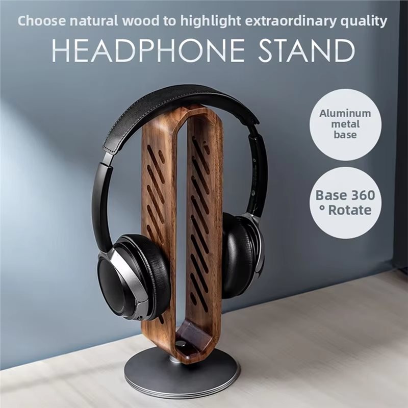Support rotatif en bois de noy - Headphone Stand Desk avis et prix