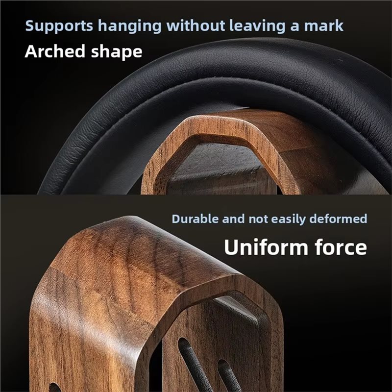 Support rotatif en bois de noy - Headphone Stand Desk avis et prix